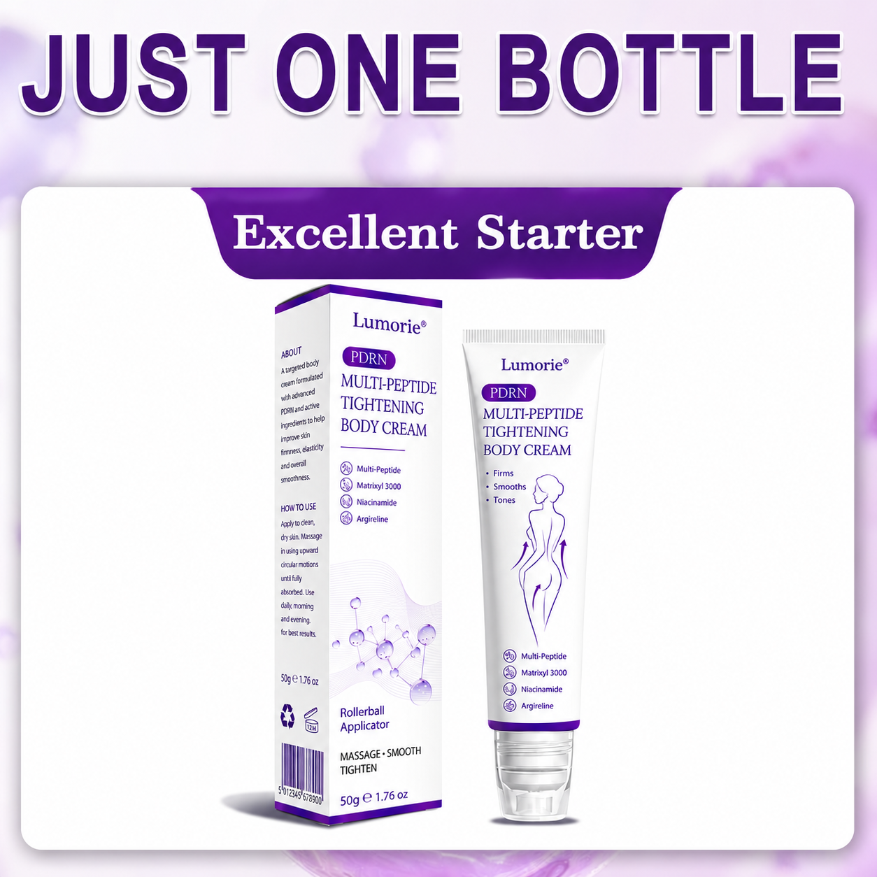 ๐๐ฎ๐ฆ๐จ๐ซ๐ข๐ยฎ PDRN๐ฆ Multi-Peptide Massaging Body Roller Cream- Anti-aging, Hydrating, Skin Firming & Lifting, Skin Repair, Even Tone, Acne and Dark Spot Treatment, Wart and Mole Removal, and Psoriasis Relief.