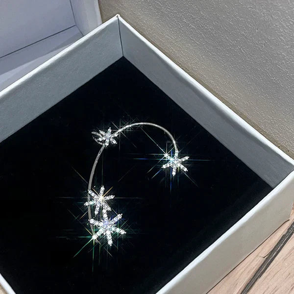 Schneeflocken-Ohrring|(Silber/Gold)
