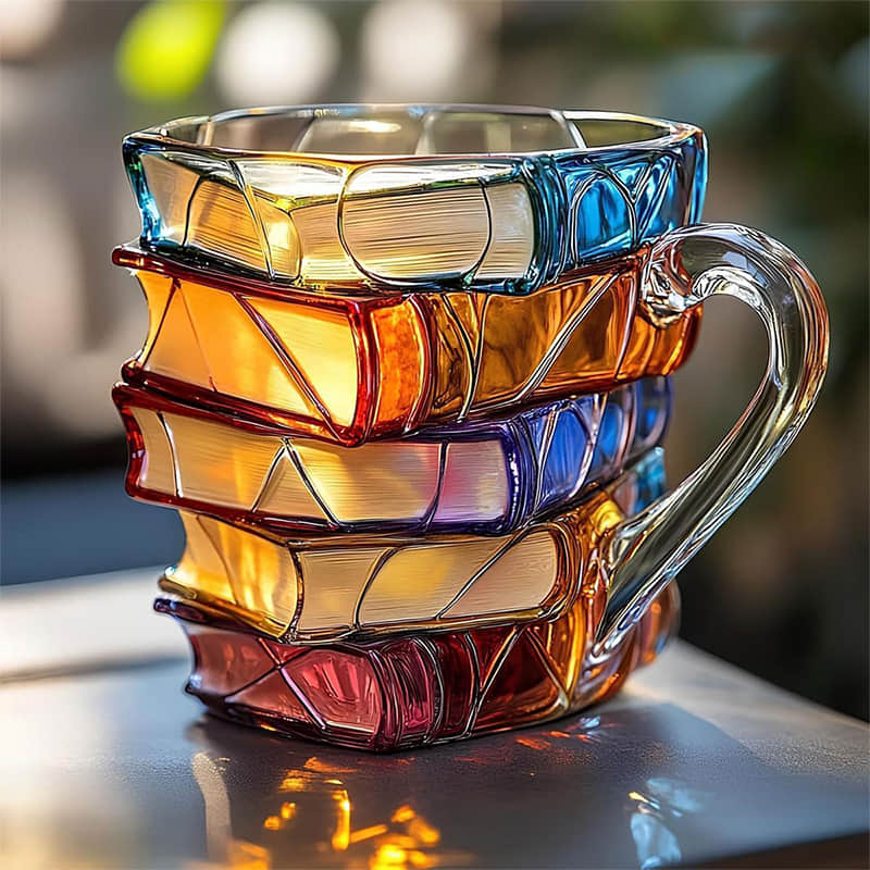"Reading and Happiness" 3D Mug – Handmade & Original
