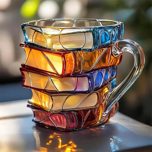 "Reading and Happiness" 3D Mug – Handmade & Original
