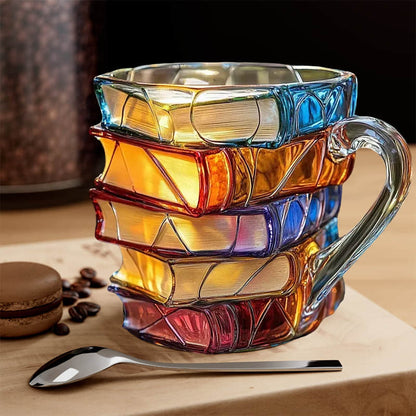 "Reading and Happiness" 3D Mug – Handmade & Original