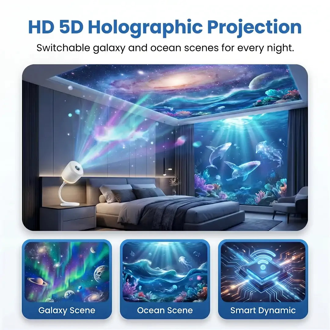 𝐋𝐮𝐦𝐨𝐫𝐢𝐞®🐥NEXT-GEN SMART PROJECTION HD Smart Dynamic 5D Holographic Night Light Projector