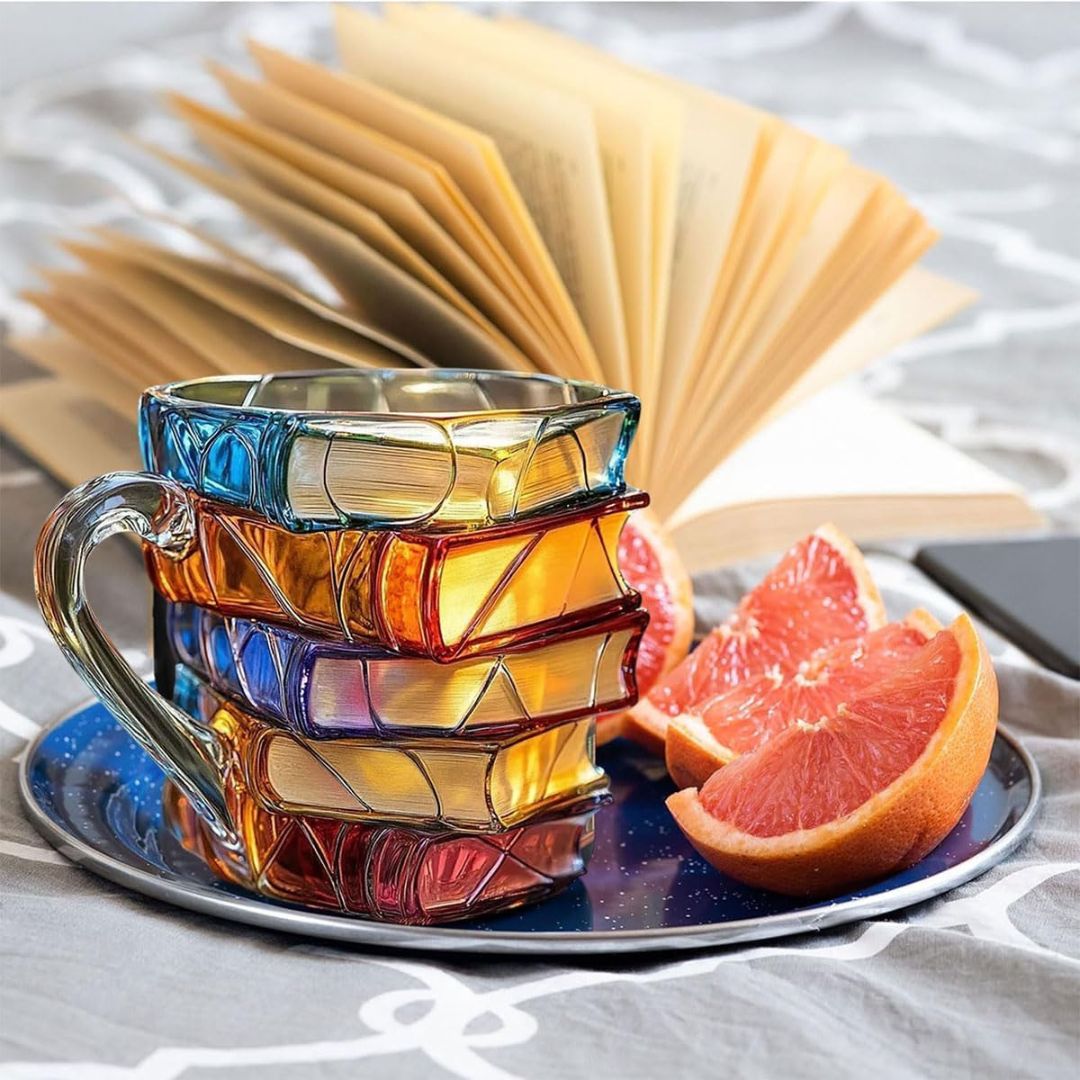 "Reading and Happiness" 3D Mug – Handmade & Original