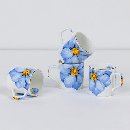 Magnolia Bloom – Lavender Floral Tea Service Set – 6 Tea Cups & 1 Kettle | 7-Piece Set