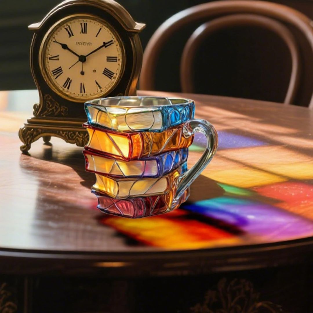 "Reading and Happiness" 3D Mug – Handmade & Original