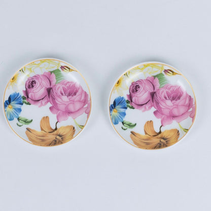 Rose Reverie Mug & Coaster Set – 2 Mugs + 2 Coasters | 4-Piece Gift Set