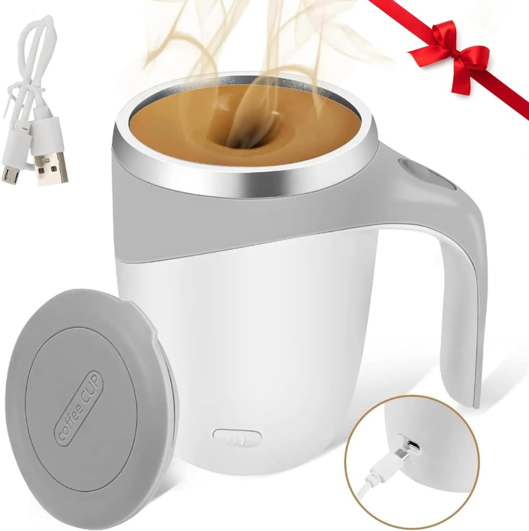 Final 3 Hours 60% OFF!☕Self-Stirring Coffee Mug with Magnetic Mixer – 380ml Rechargeable