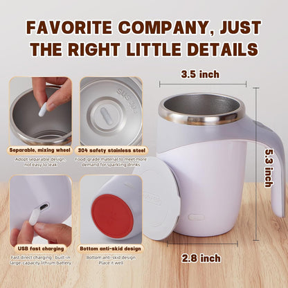 Last 3 Hours: 60% Off! ☕ Self-Stirring Coffee Mug with Magnetic Mixer – 380 ml, Rechargeable