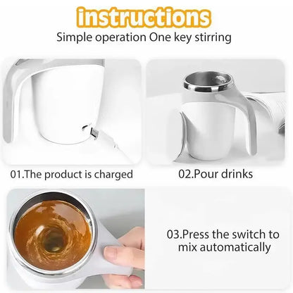 Last 3 Hours: 60% Off! ☕ Self-Stirring Coffee Mug with Magnetic Mixer – 380 ml, Rechargeable