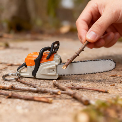 🔥🔧 Chainsaw-Shaped Keychain | Portable Chainsaw Keychain
